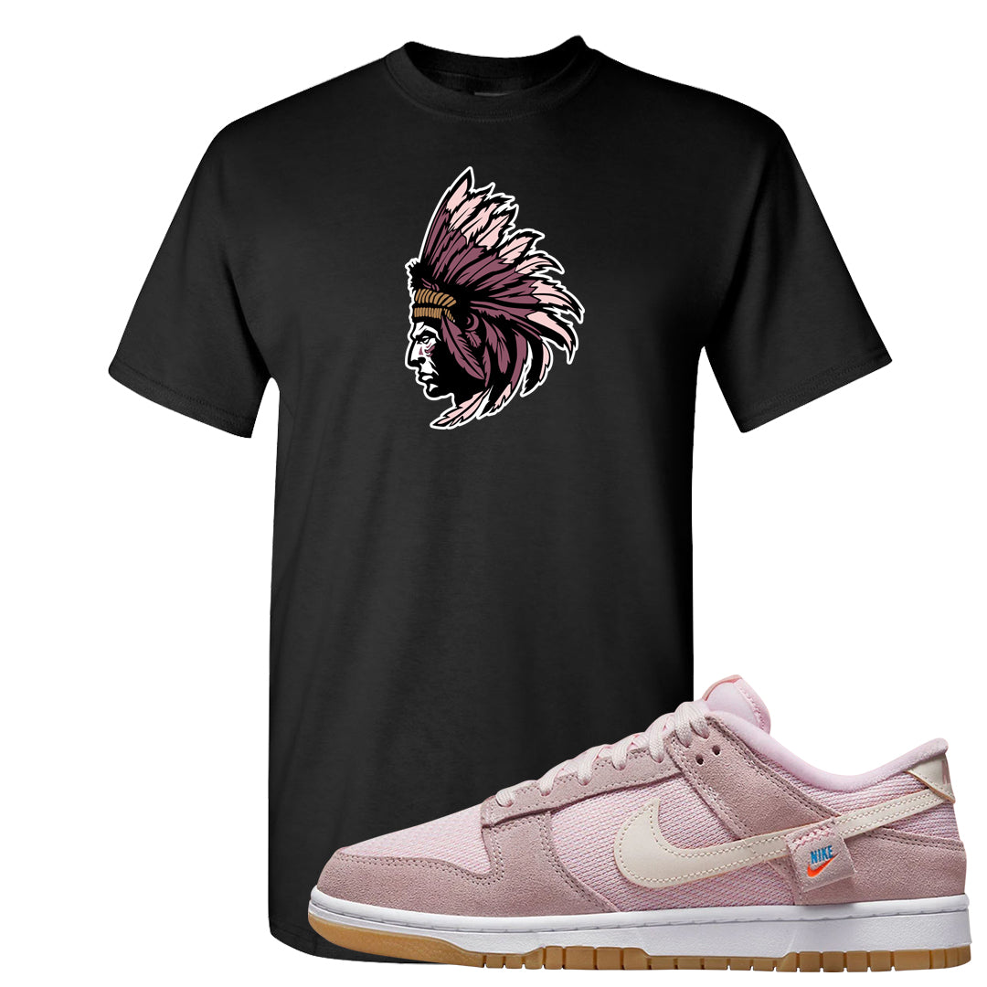 Teddy Bear Pink Low Dunks T Shirt | Indian Chief, Black