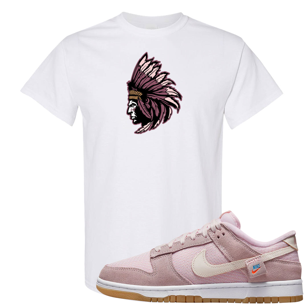 Teddy Bear Pink Low Dunks T Shirt | Indian Chief, White