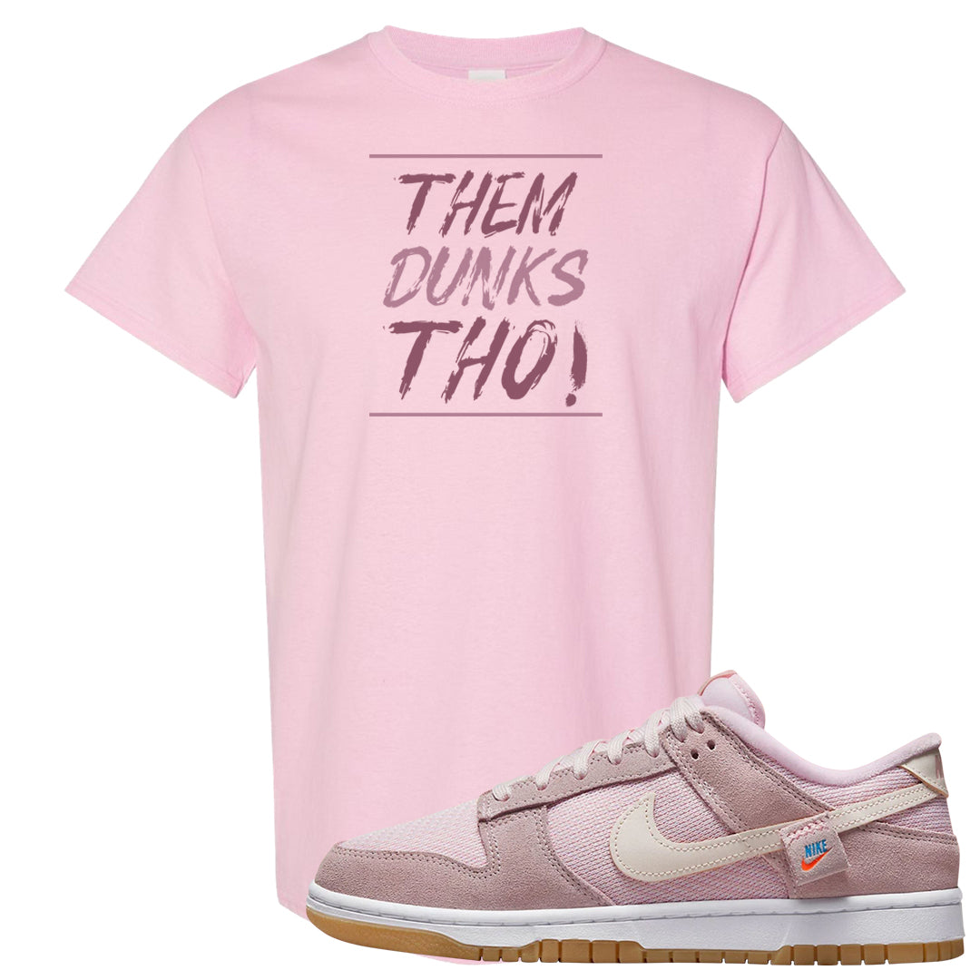 Teddy Bear Pink Low Dunks T Shirt | Them Dunks Tho, Light Pink