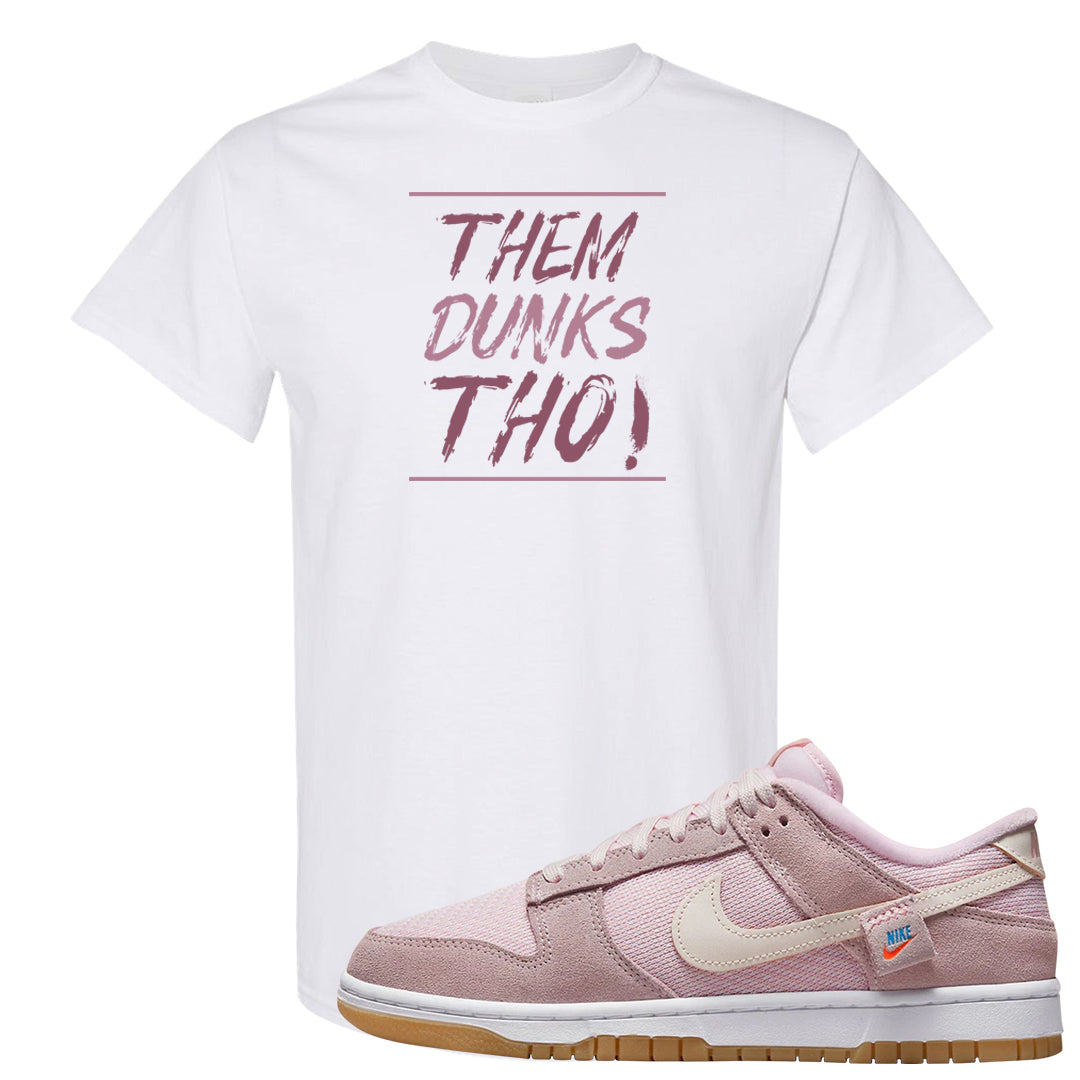 Teddy Bear Pink Low Dunks T Shirt | Them Dunks Tho, White