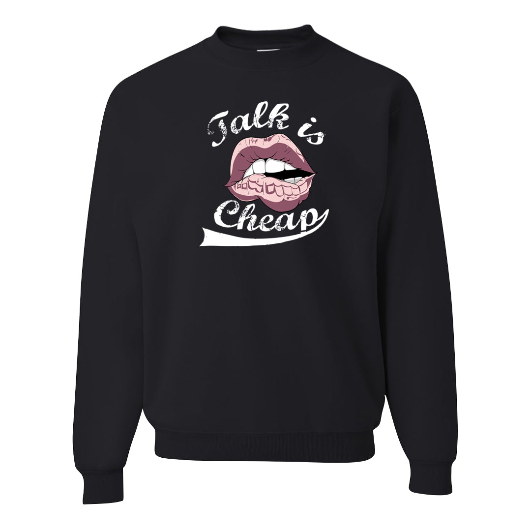 Teddy Bear Pink Low Dunks Crewneck Sweatshirt | Talk Lips, Black