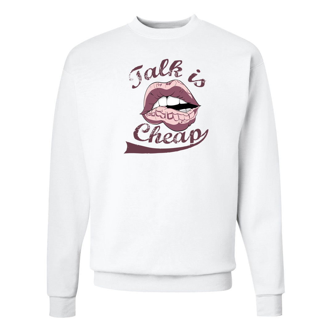 Teddy Bear Pink Low Dunks Crewneck Sweatshirt | Talk Lips, White