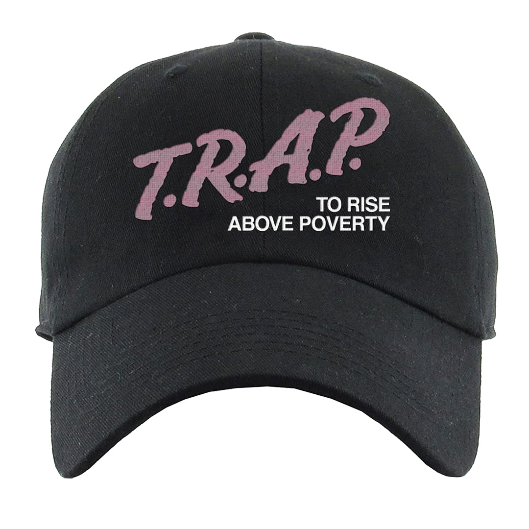 Teddy Bear Pink Low Dunks Dad Hat | Trap To Rise Above Poverty, Black