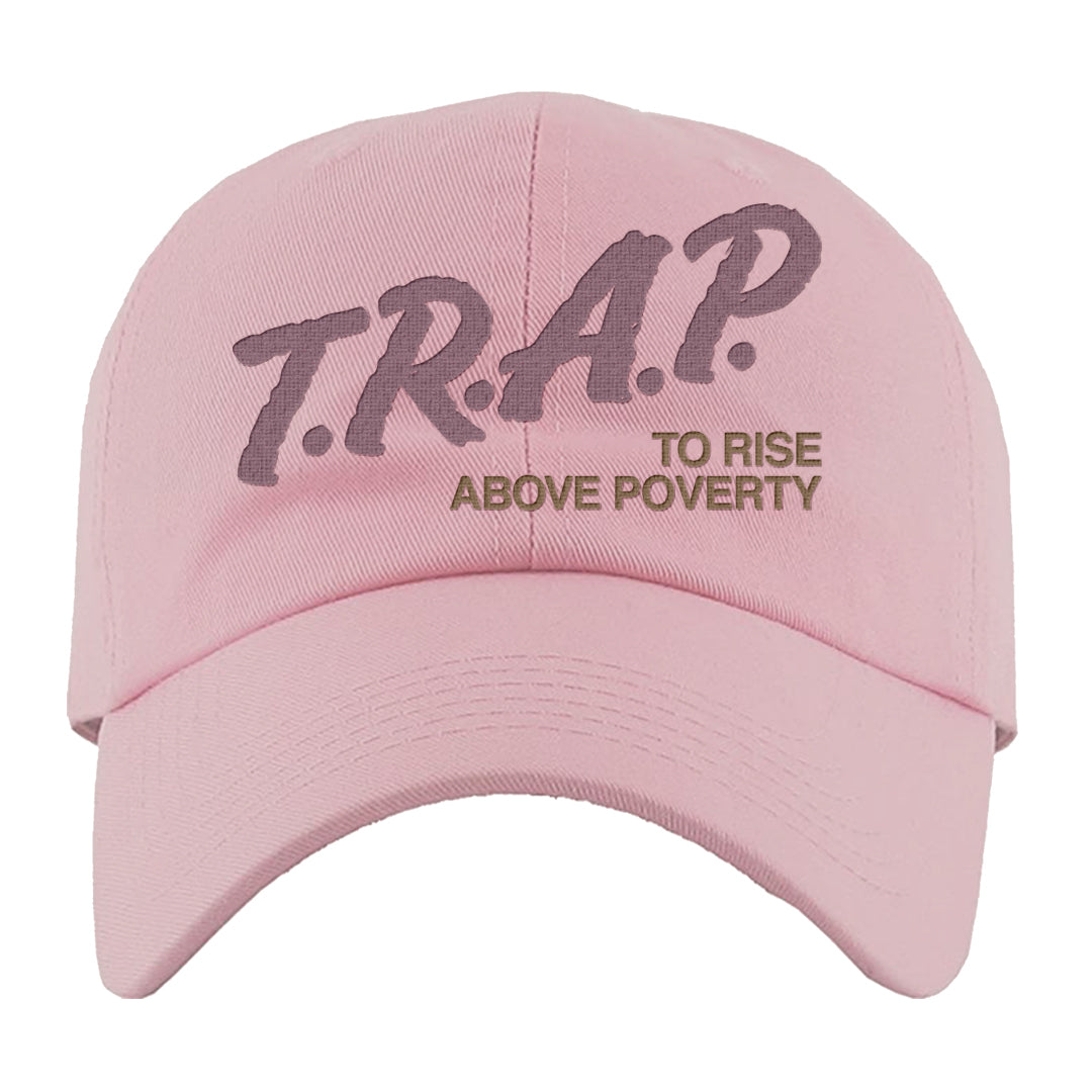 Teddy Bear Pink Low Dunks Dad Hat | Trap To Rise Above Poverty, Light Pink