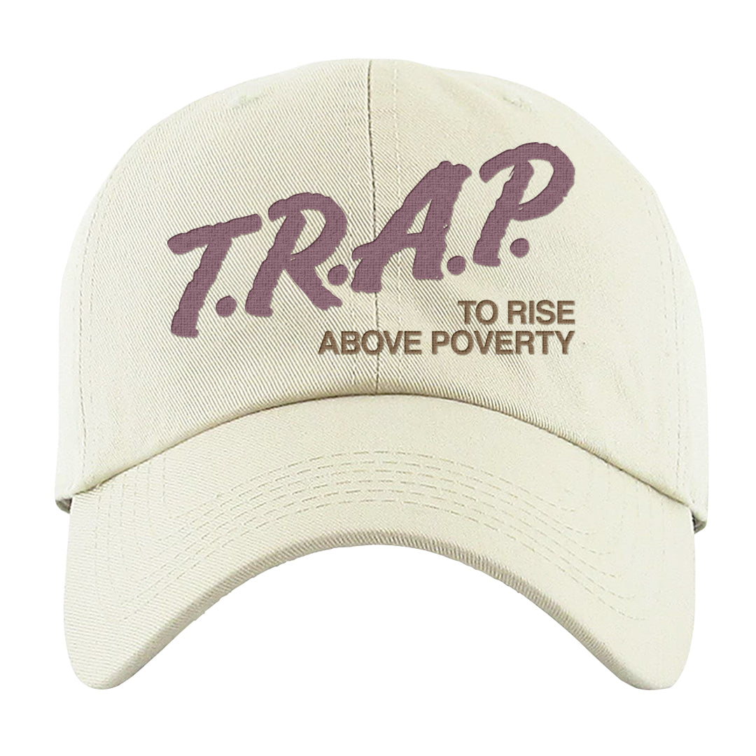 Teddy Bear Pink Low Dunks Dad Hat | Trap To Rise Above Poverty, White