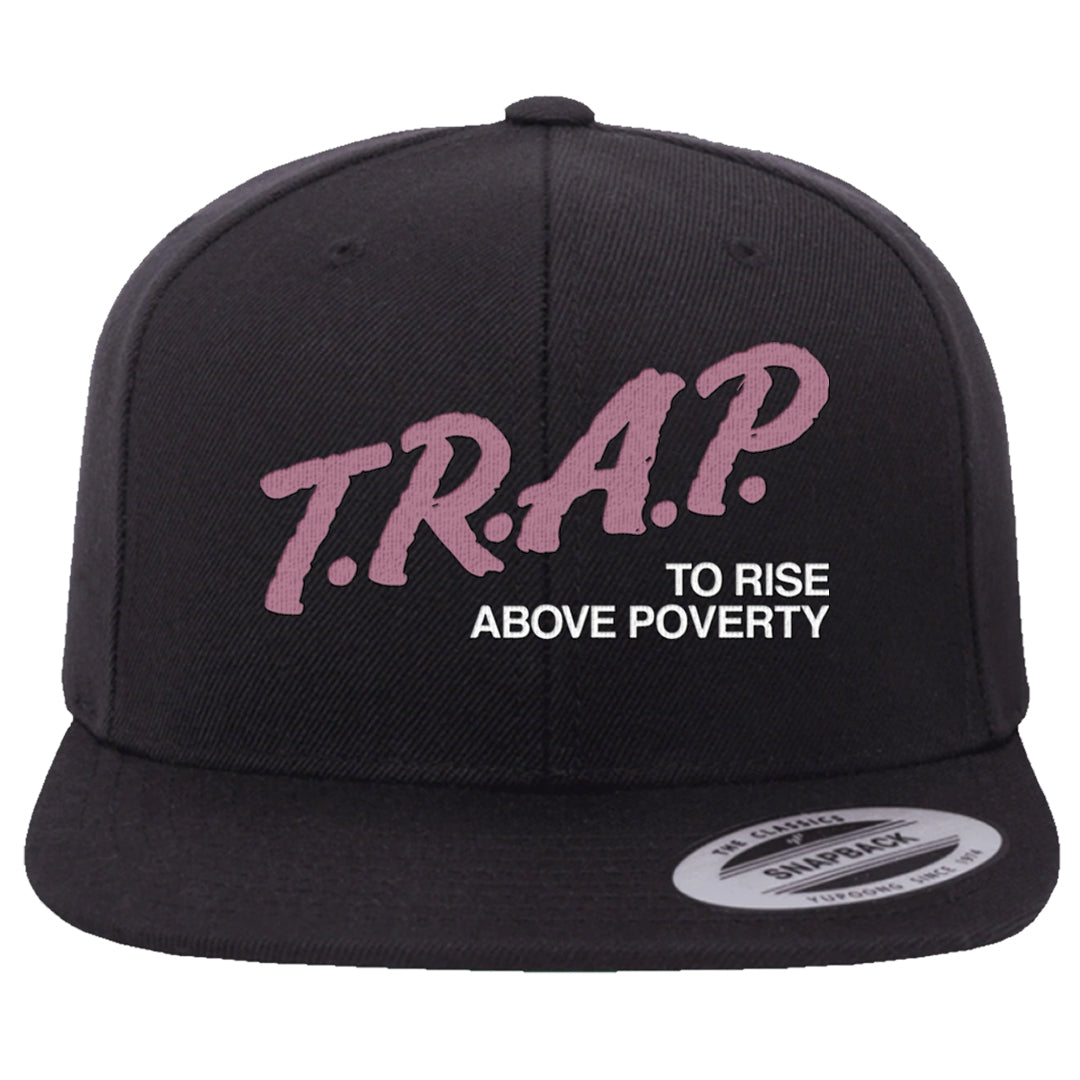 Teddy Bear Pink Low Dunks Snapback Hat | Trap To Rise Above Poverty, Black