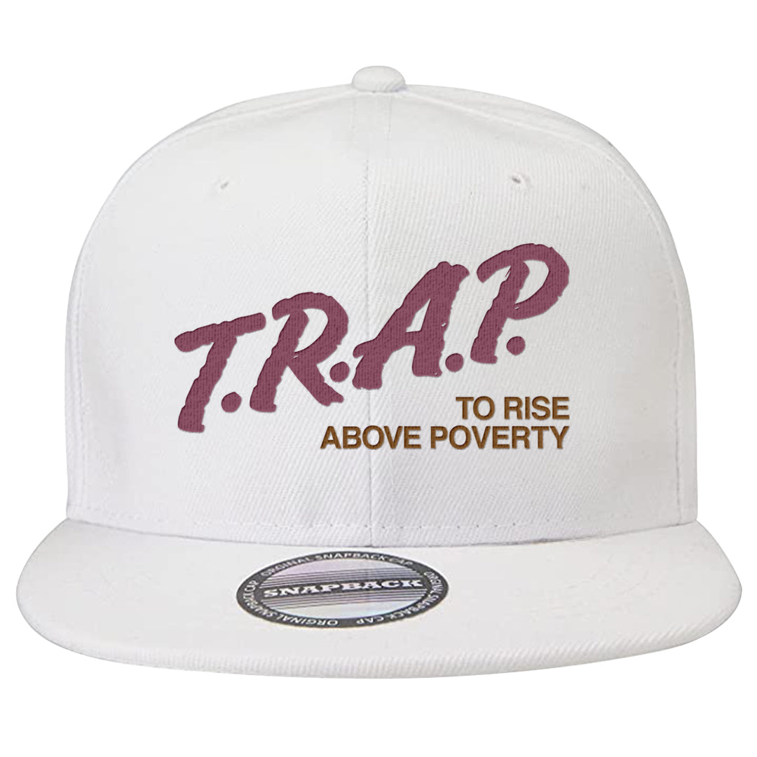 Teddy Bear Pink Low Dunks Snapback Hat | Trap To Rise Above Poverty, White