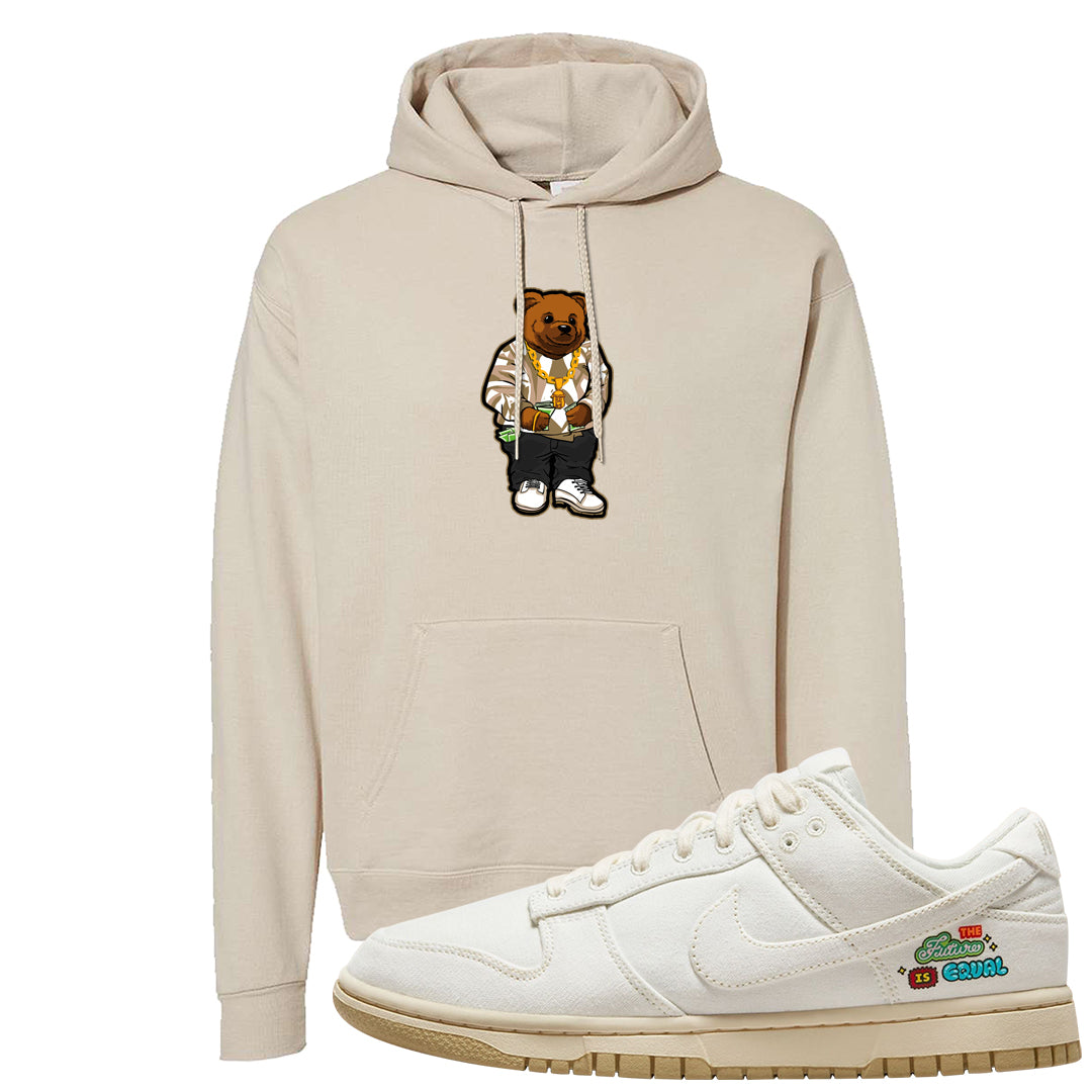 Future Is Equal Low Dunks Hoodie | Sweater Bear, Sand