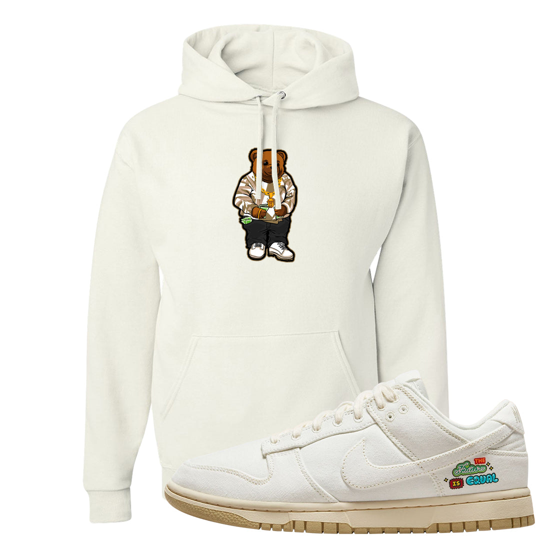 Future Is Equal Low Dunks Hoodie | Sweater Bear, White
