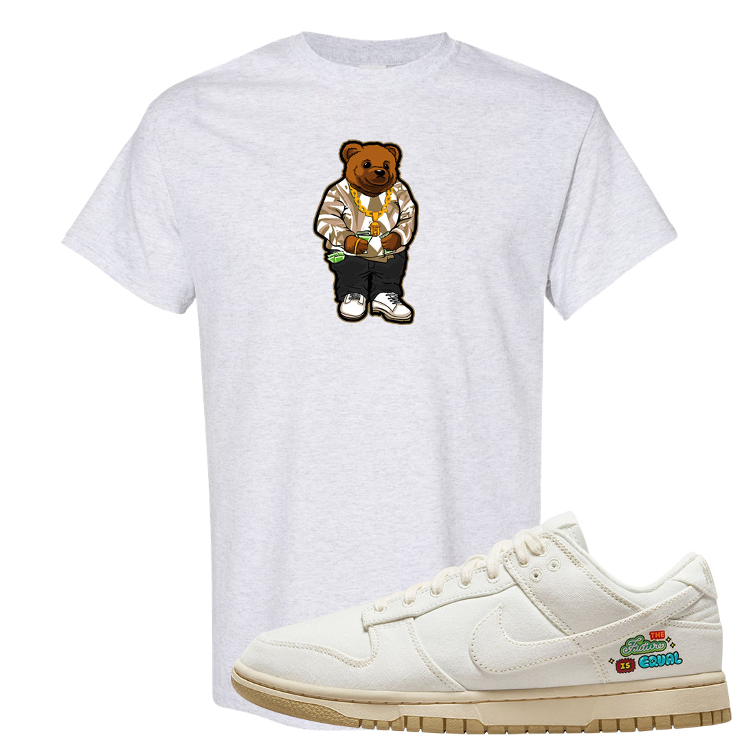 Future Is Equal Low Dunks T Shirt | Sweater Bear, Ash