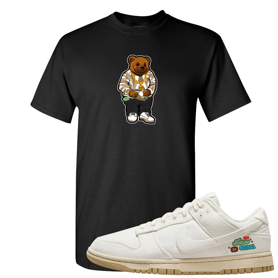 Future Is Equal Low Dunks T Shirt | Sweater Bear, Black