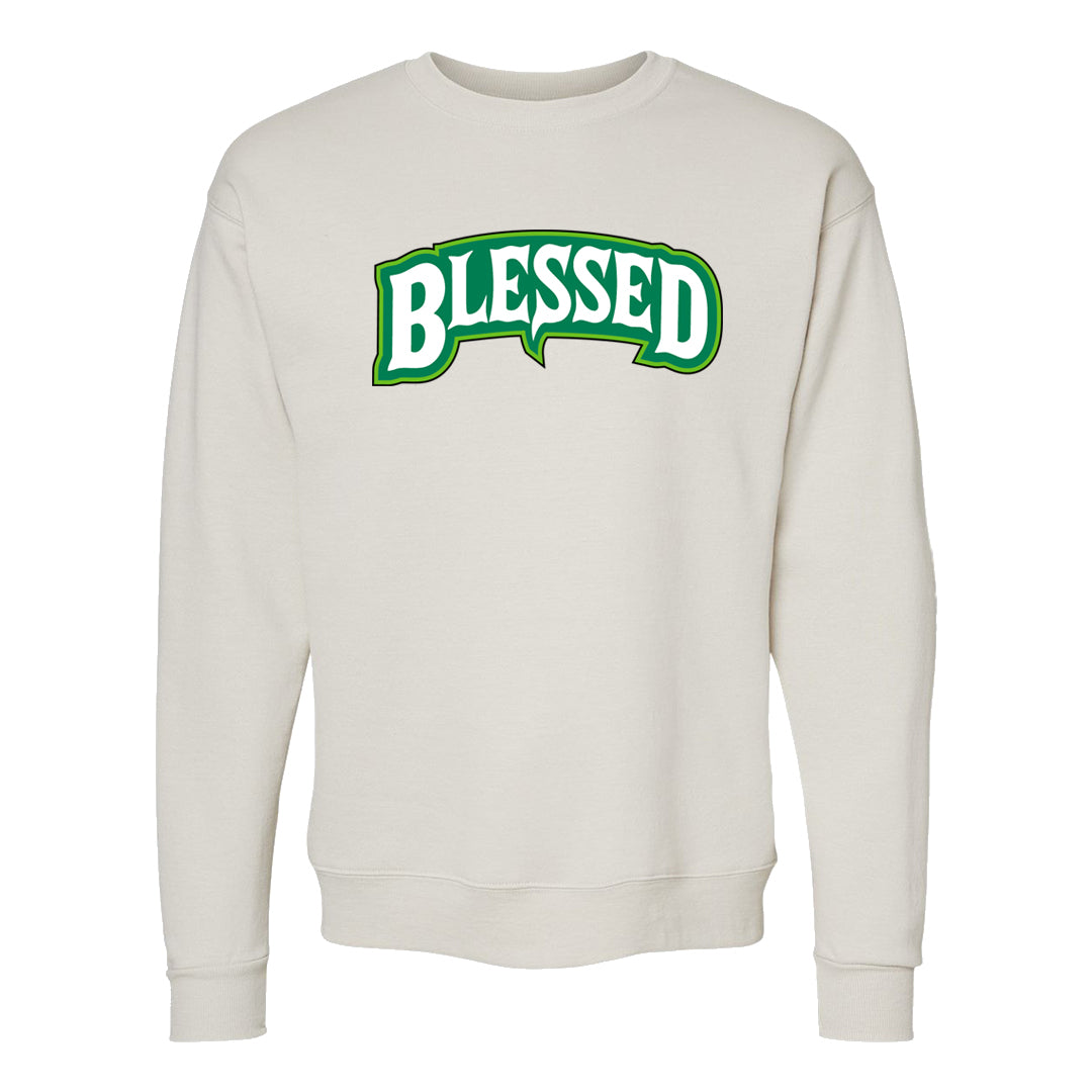 Future Is Equal Low Dunks Crewneck Sweatshirt | Blessed Arch, Sand