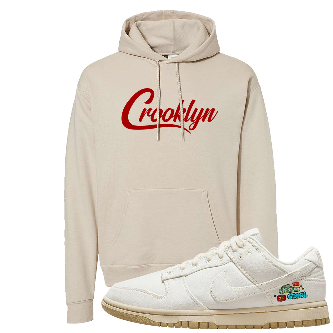 Future Is Equal Low Dunks Hoodie | Crooklyn, Sand