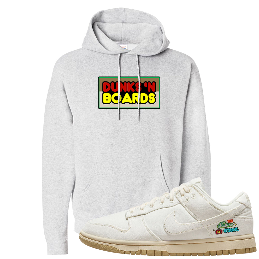 Future Is Equal Low Dunks Hoodie | Dunks N Boards, Ash