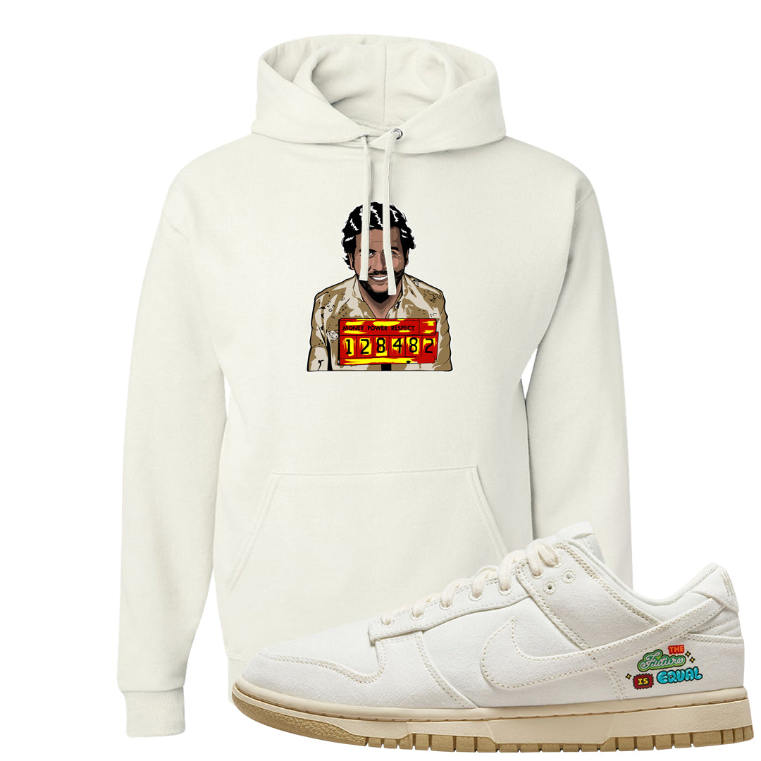 Future Is Equal Low Dunks Hoodie | Escobar Illustration, White
