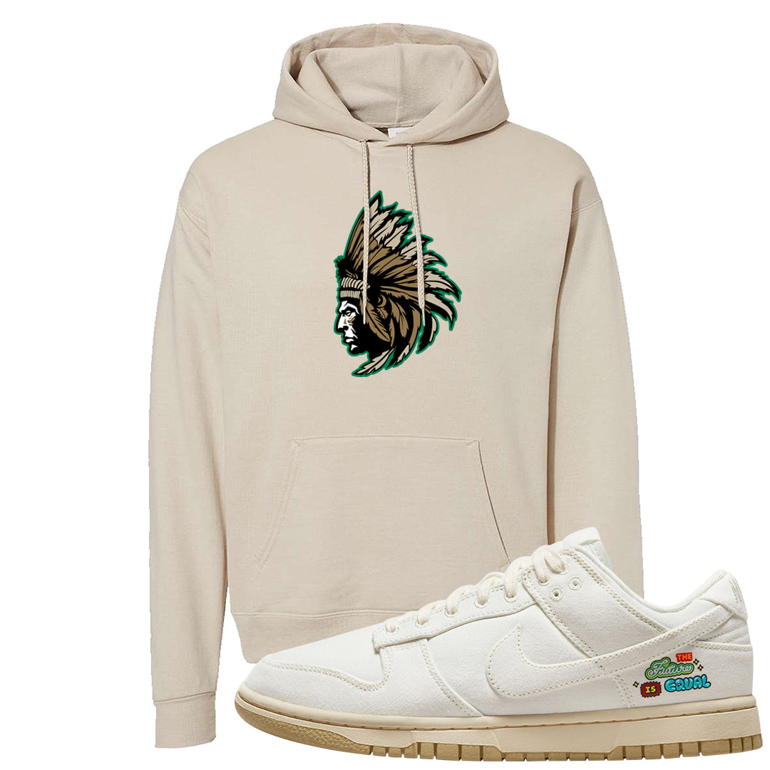 Future Is Equal Low Dunks Hoodie | Indian Chief, Sand