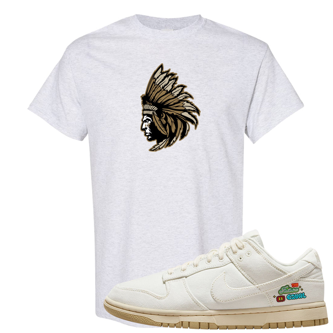 Future Is Equal Low Dunks T Shirt | Indian Chief, Ash
