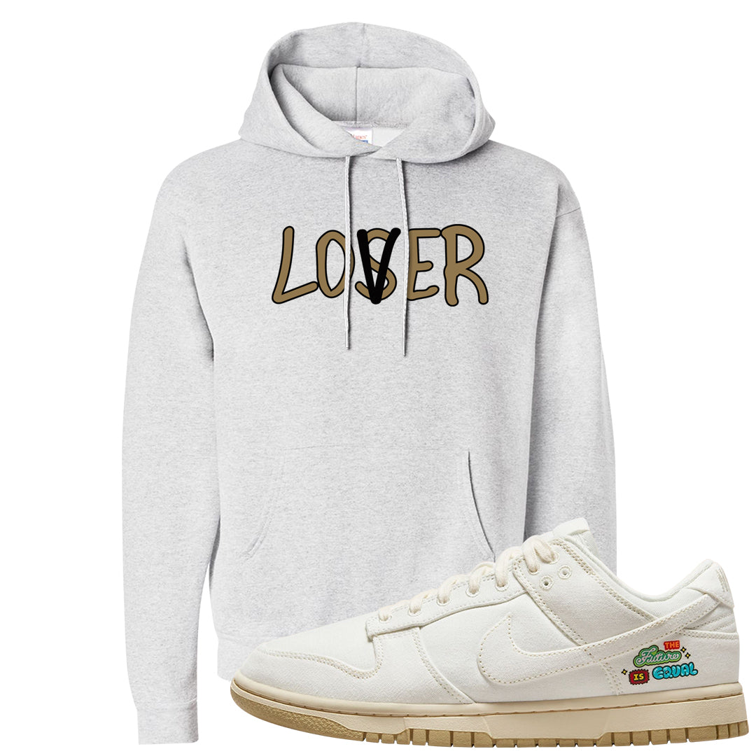 Future Is Equal Low Dunks Hoodie | Lover, Ash