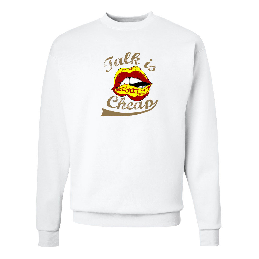 Future Is Equal Low Dunks Crewneck Sweatshirt | Talk Lips, White