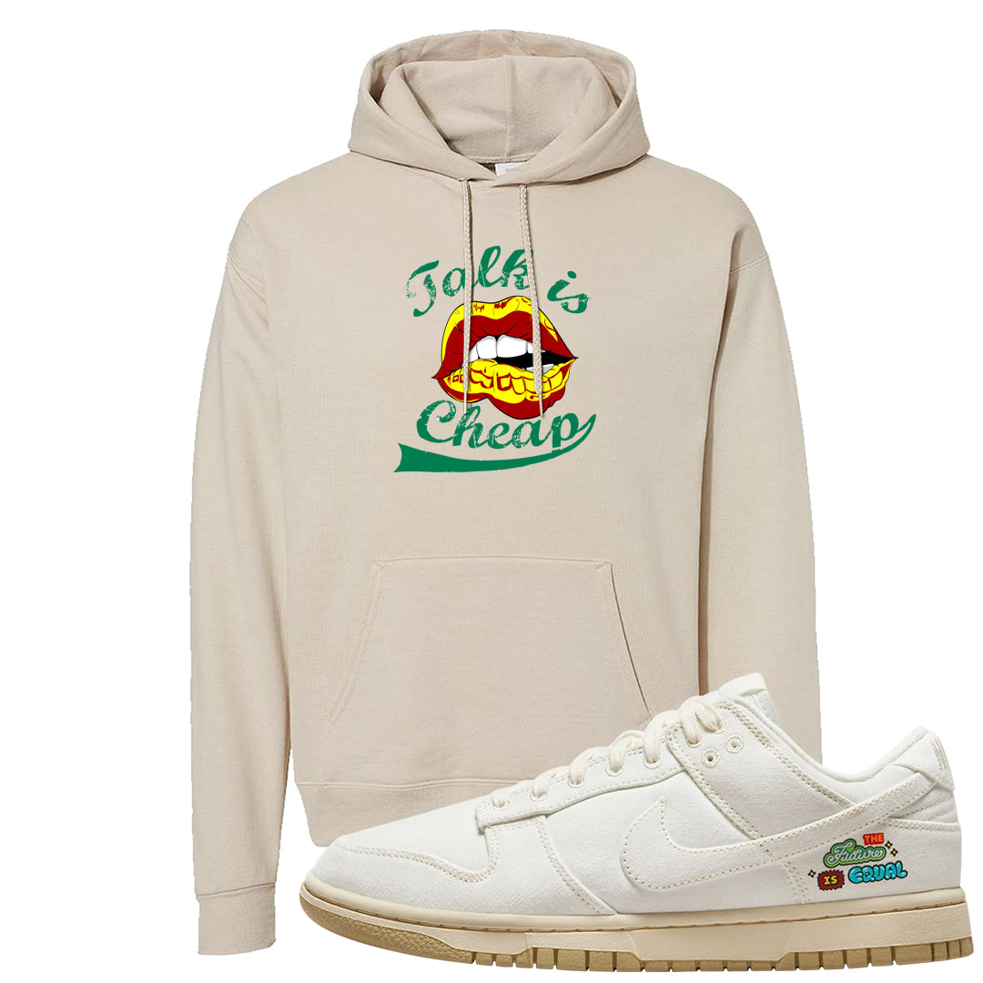 Future Is Equal Low Dunks Hoodie | Talk Lips, Sand