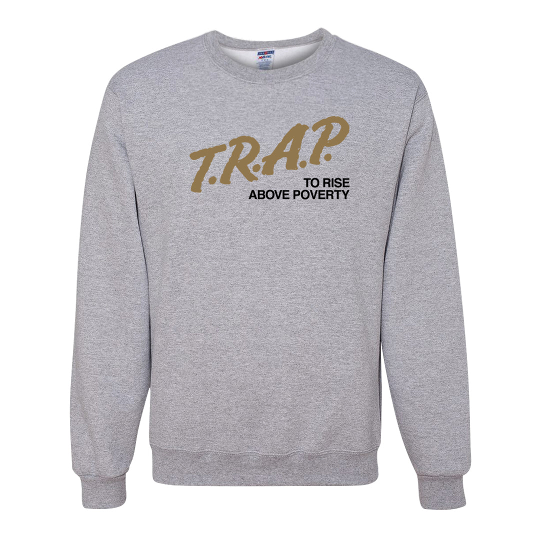 Future Is Equal Low Dunks Crewneck Sweatshirt | Trap To Rise Above Poverty, Ash