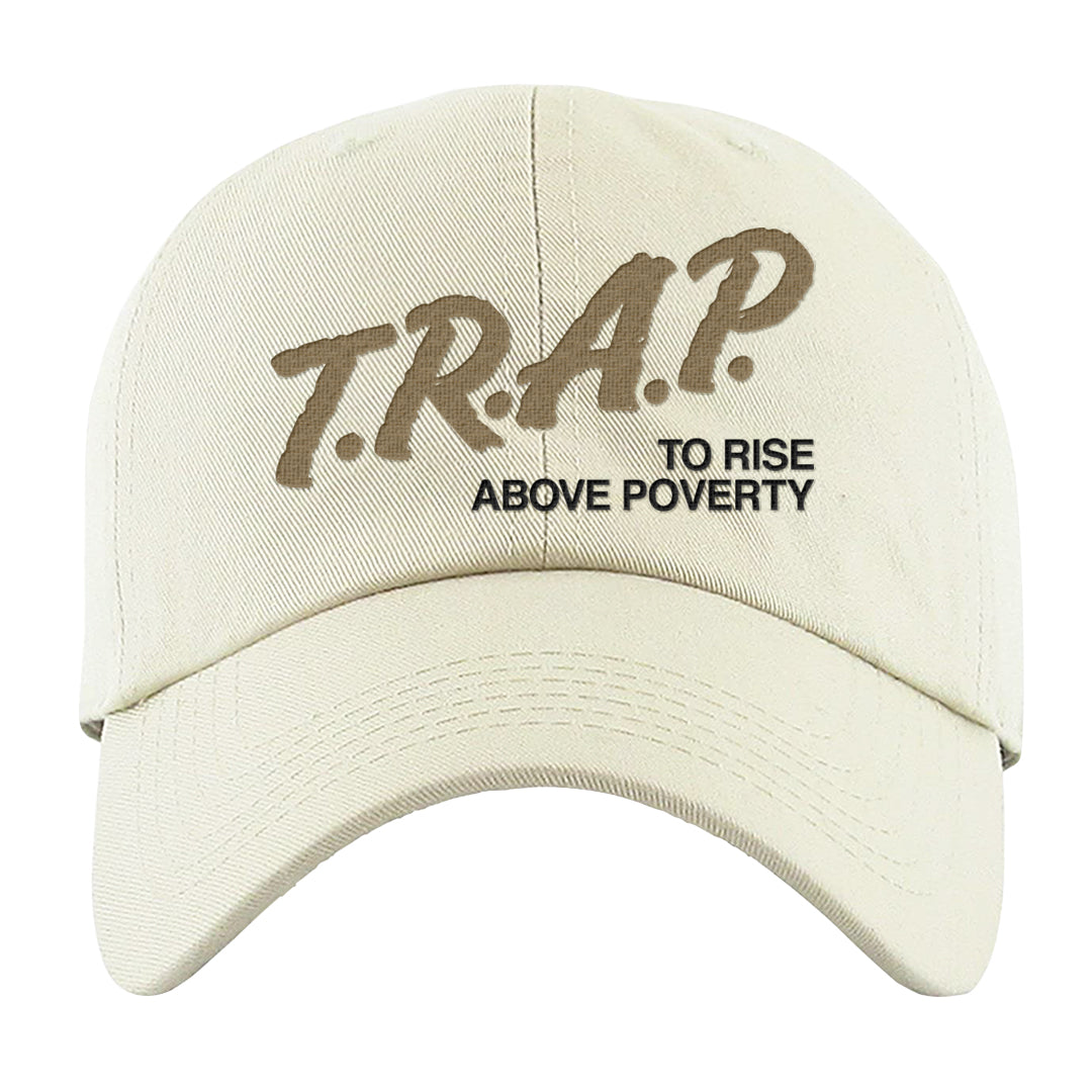 Future Is Equal Low Dunks Dad Hat | Trap To Rise Above Poverty, White