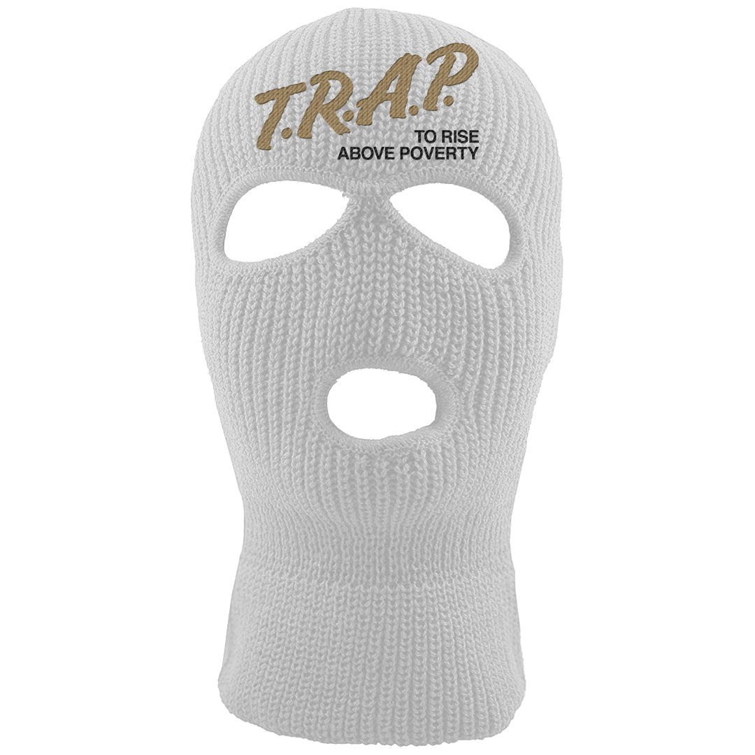 Future Is Equal Low Dunks Ski Mask | Trap To Rise Above Poverty, White