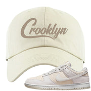 Vast Grey Low Dunks Dad Hat | Crooklyn, White