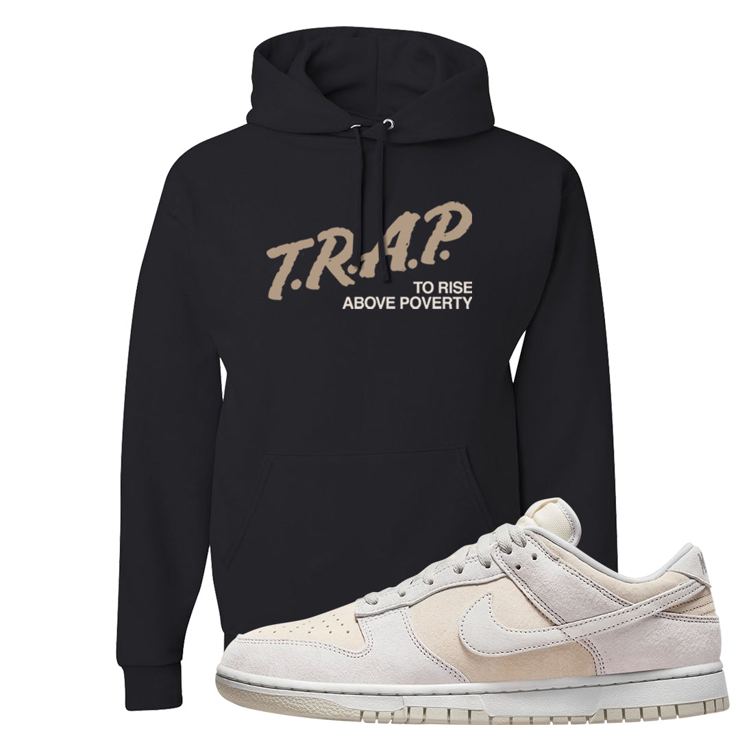 Vast Grey Low Dunks Hoodie | Trap To Rise Above Poverty, Black