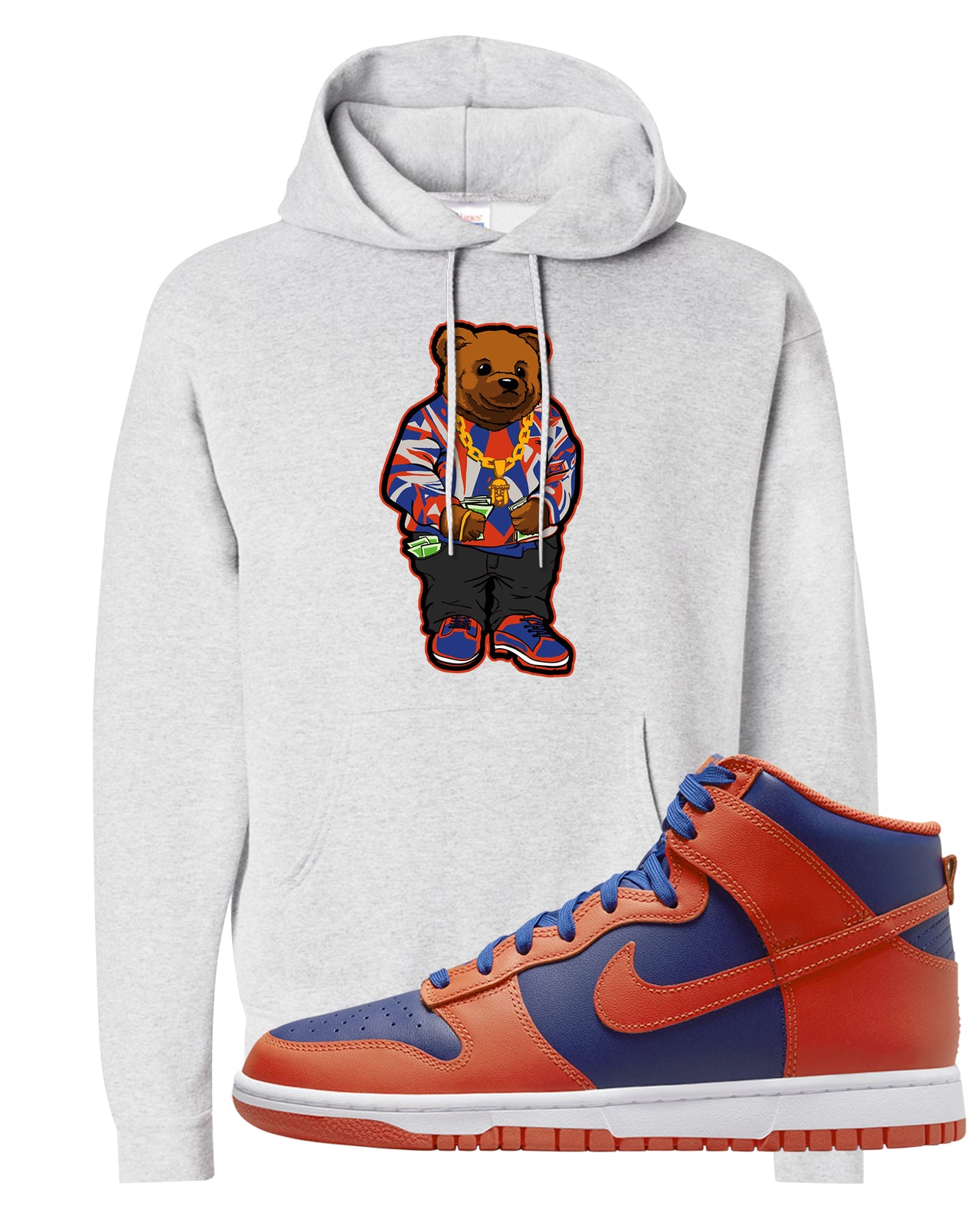 Orange Deep Royal High Dunks Hoodie | Sweater Bear, Ash