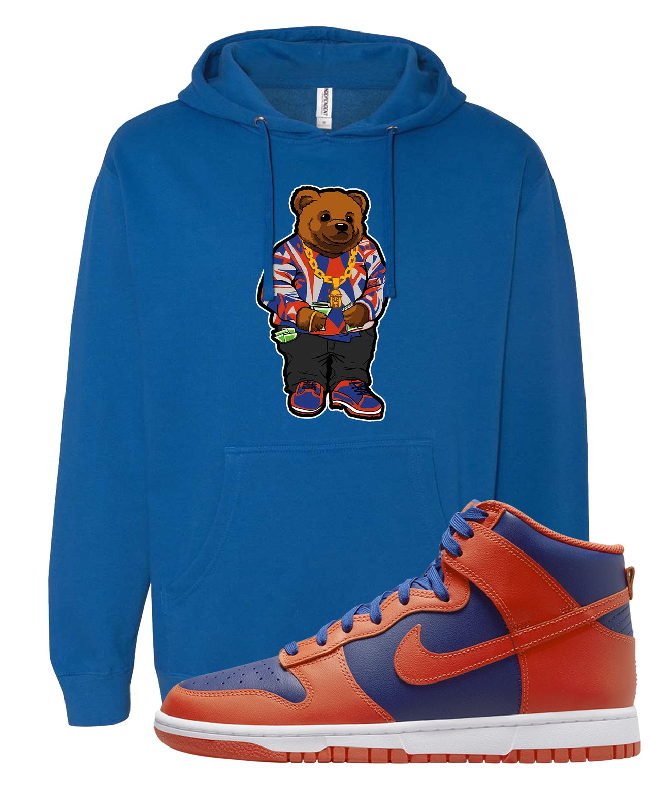 Orange Deep Royal High Dunks Hoodie | Sweater Bear, Royal