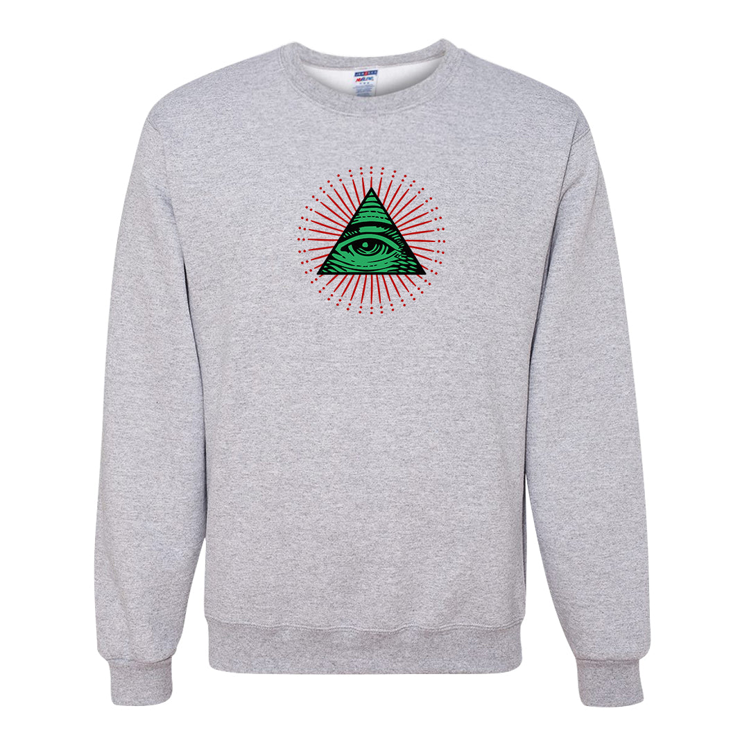 Plaid High Dunks Crewneck Sweatshirt | All Seeing Eye, Ash