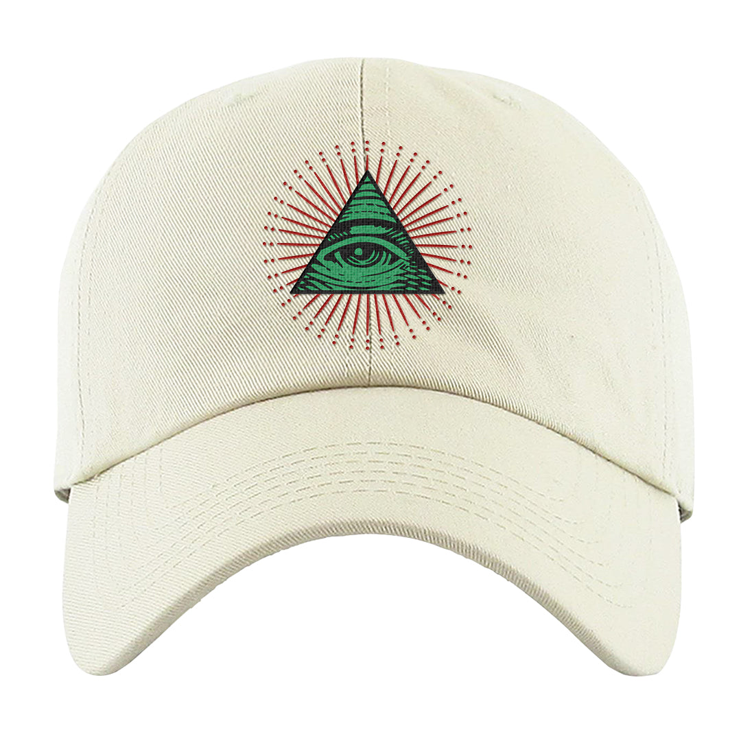Plaid High Dunks Dad Hat | All Seeing Eye, White
