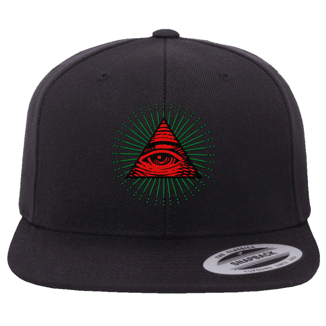 Plaid High Dunks Snapback Hat | All Seeing Eye, Black