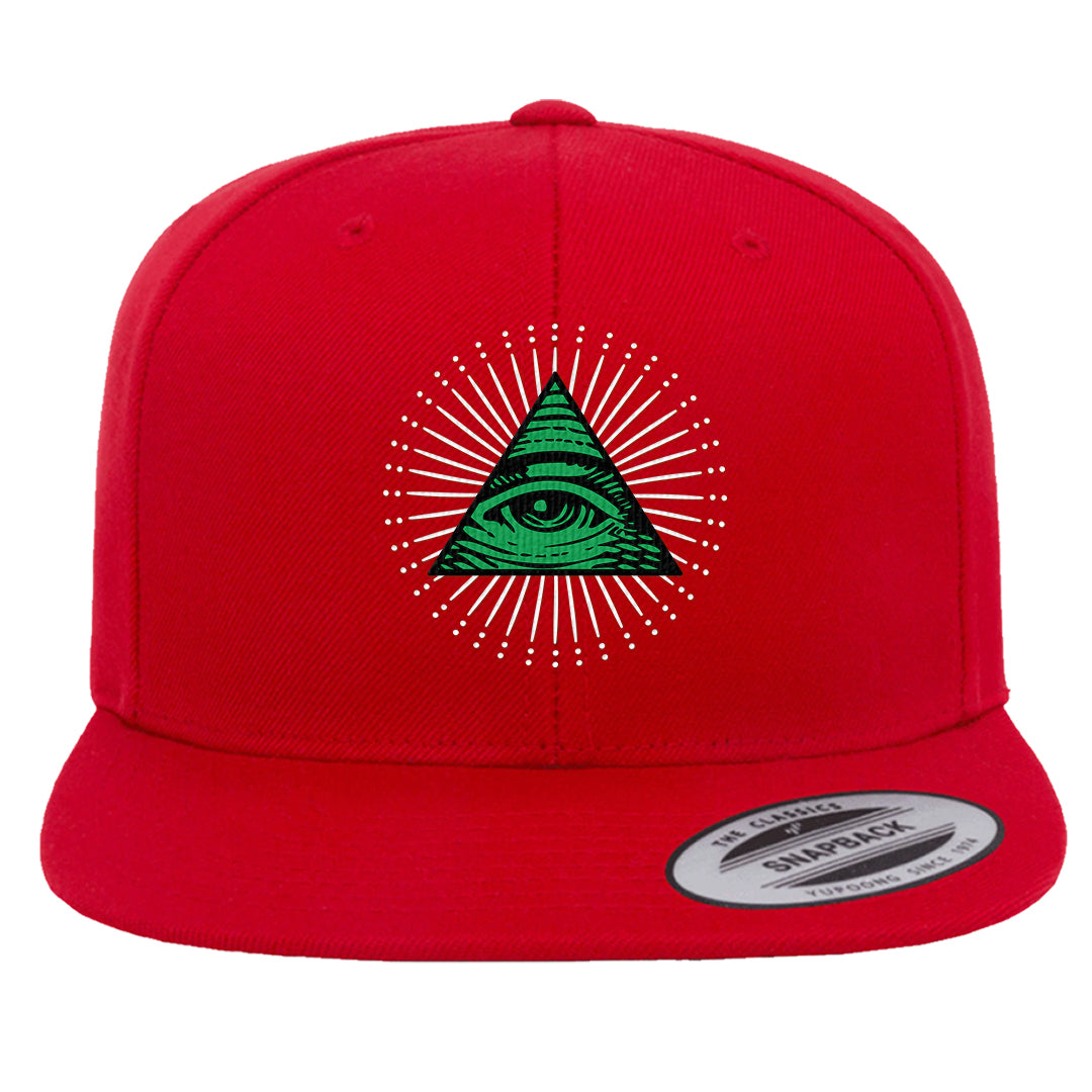 Plaid High Dunks Snapback Hat | All Seeing Eye, Red