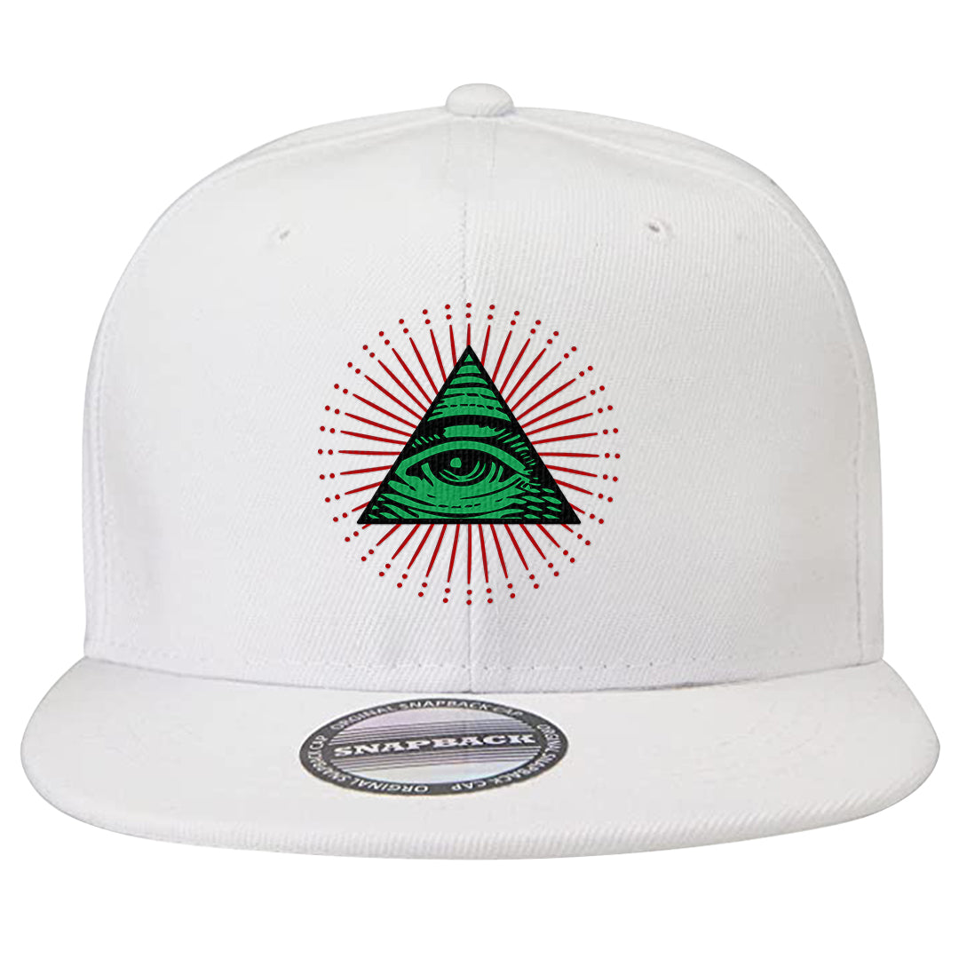 Plaid High Dunks Snapback Hat | All Seeing Eye, White