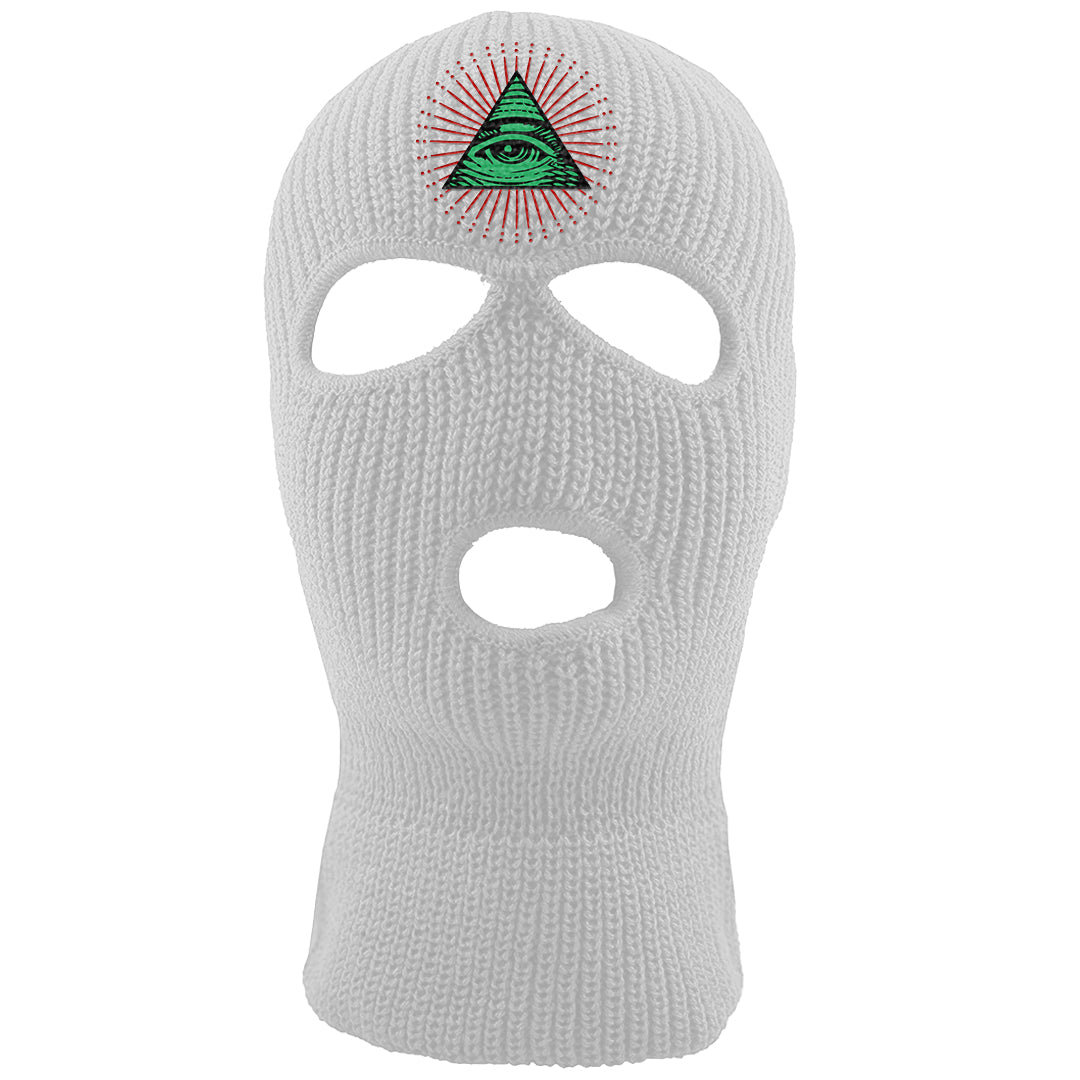 Plaid High Dunks Ski Mask | All Seeing Eye, White