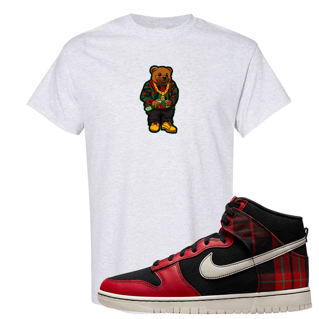 Plaid High Dunks T Shirt | Sweater Bear, Ash