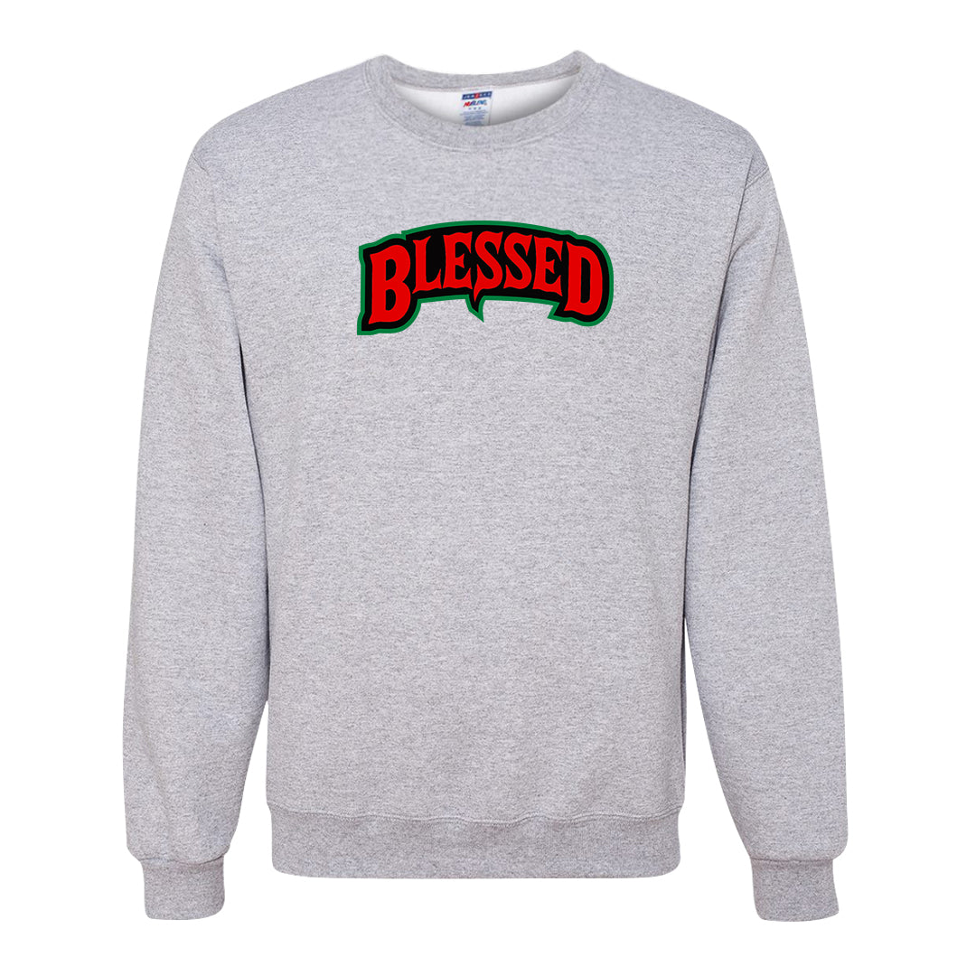 Plaid High Dunks Crewneck Sweatshirt | Blessed Arch, Ash