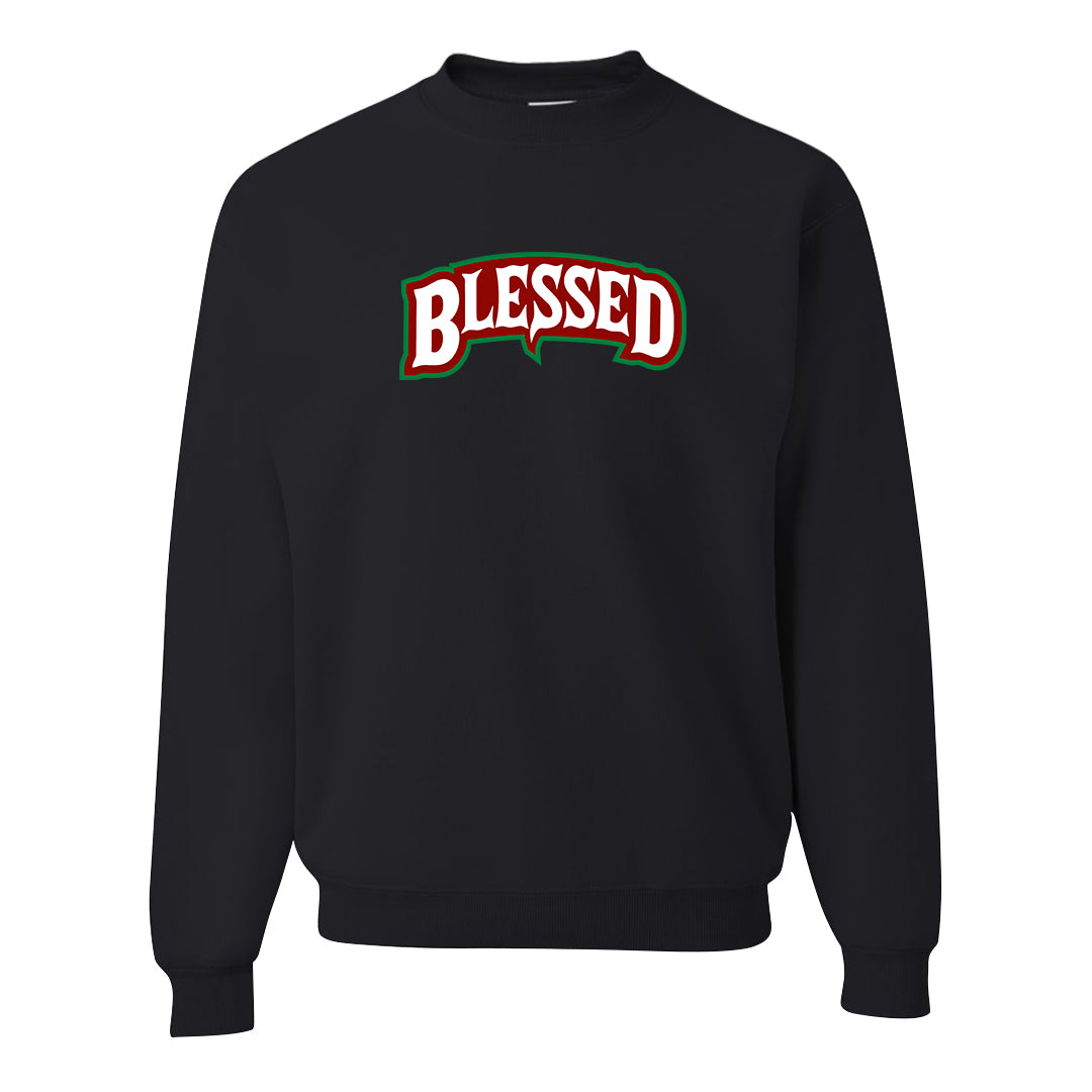 Plaid High Dunks Crewneck Sweatshirt | Blessed Arch, Black