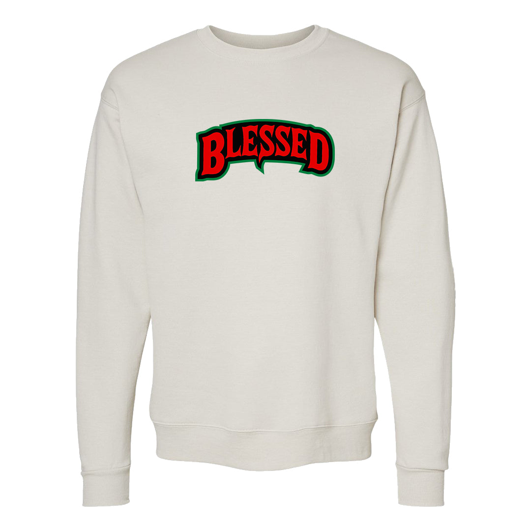 Plaid High Dunks Crewneck Sweatshirt | Blessed Arch, Sand