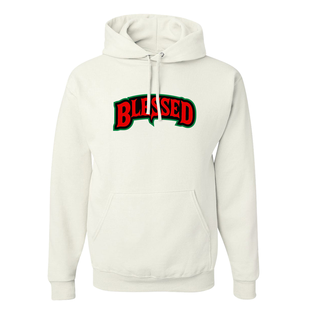 Plaid High Dunks Hoodie | Blessed Arch, White