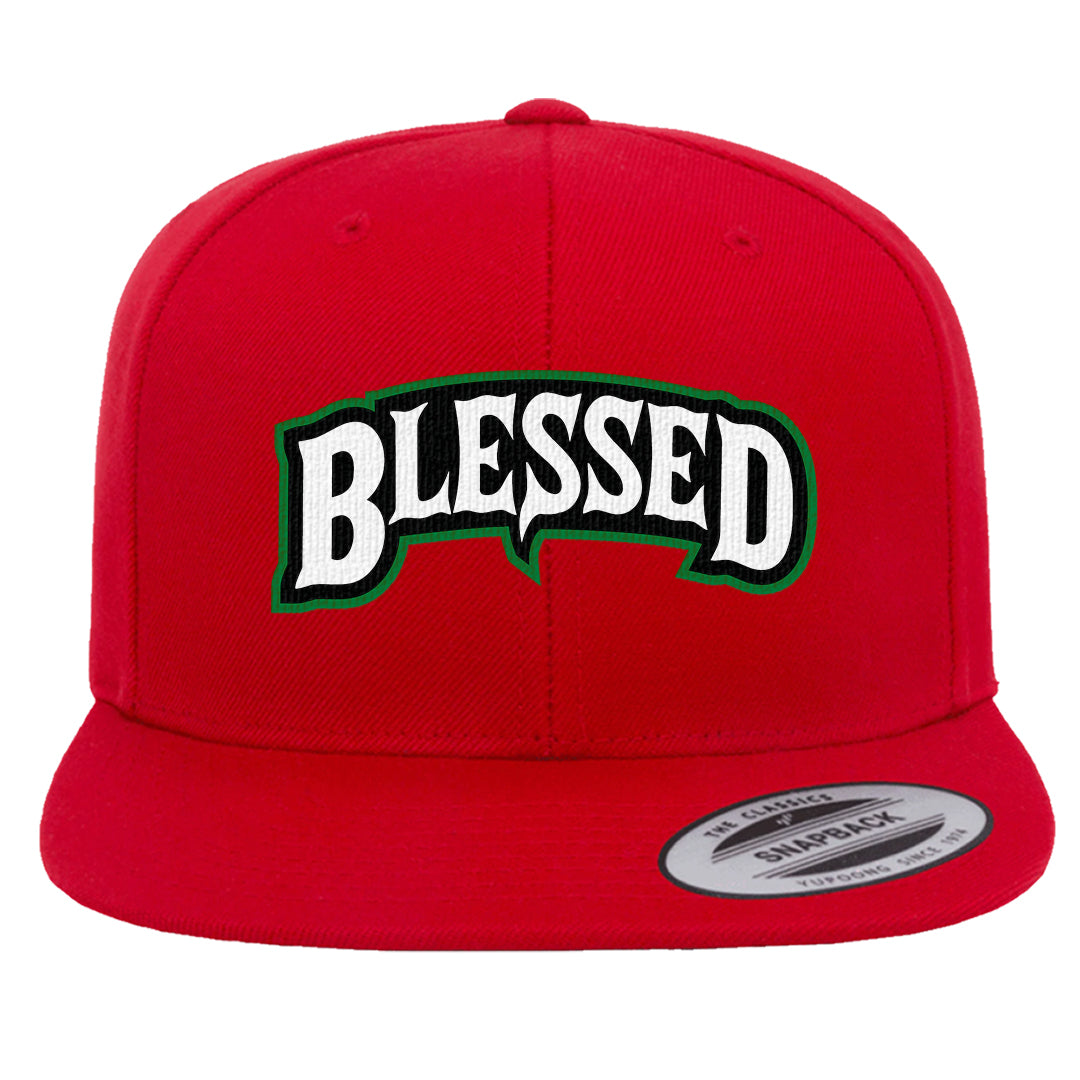 Plaid High Dunks Snapback Hat | Blessed Arch, Red