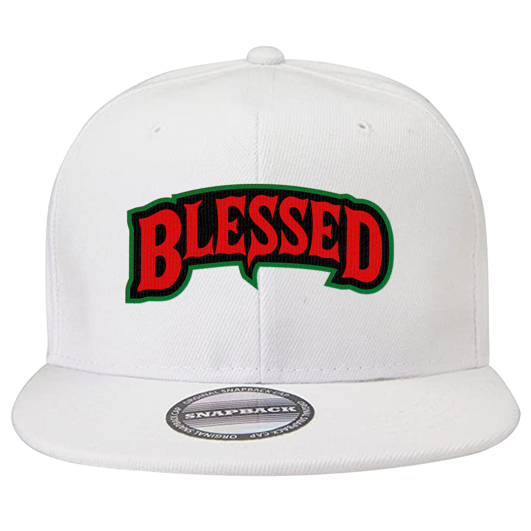 Plaid High Dunks Snapback Hat | Blessed Arch, White