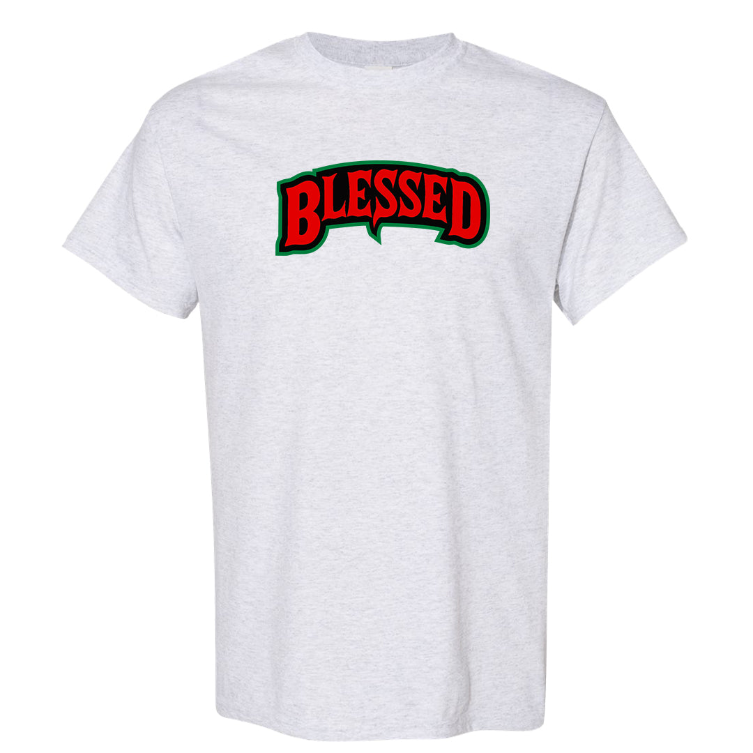 Plaid High Dunks T Shirt | Blessed Arch, Ash
