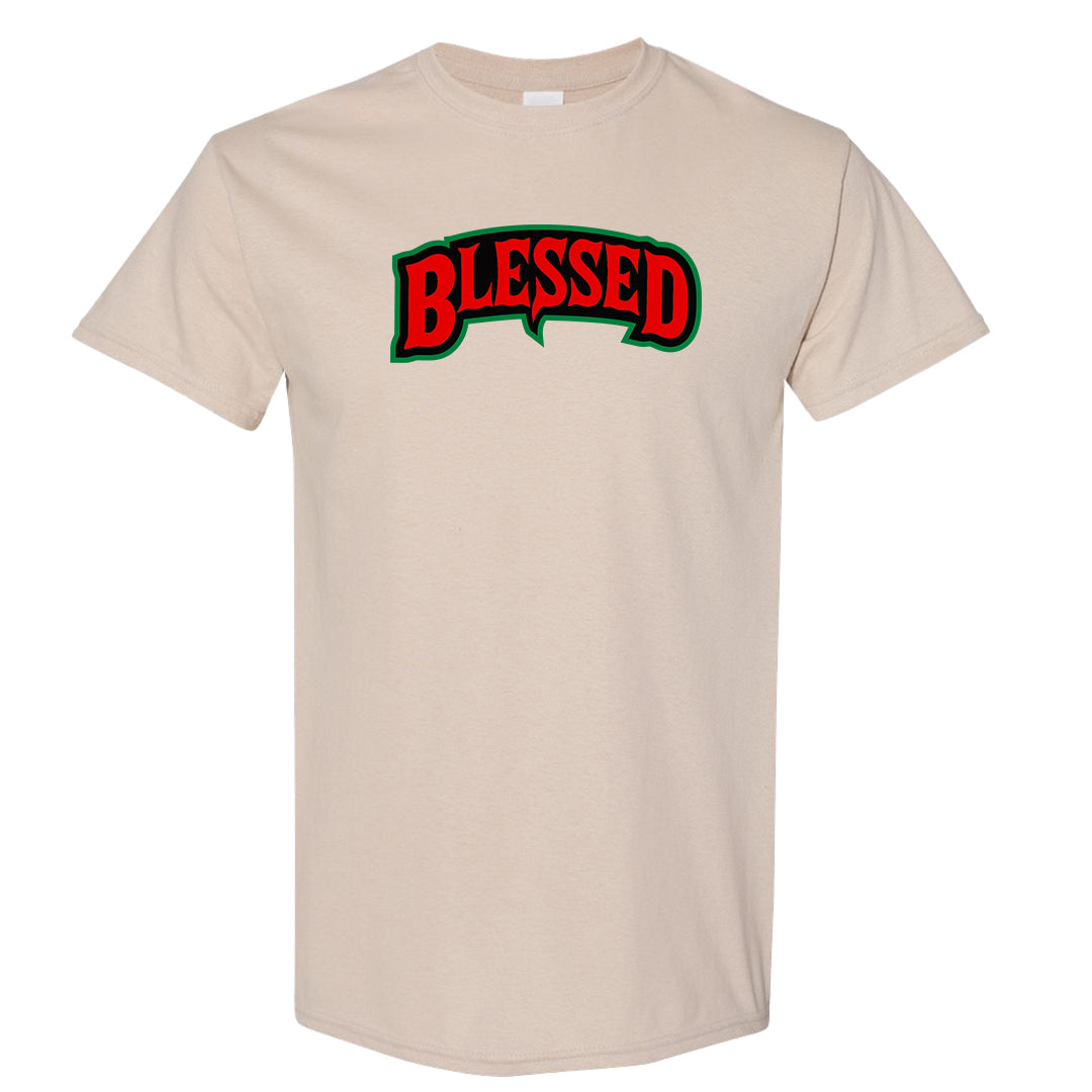 Plaid High Dunks T Shirt | Blessed Arch, Sand