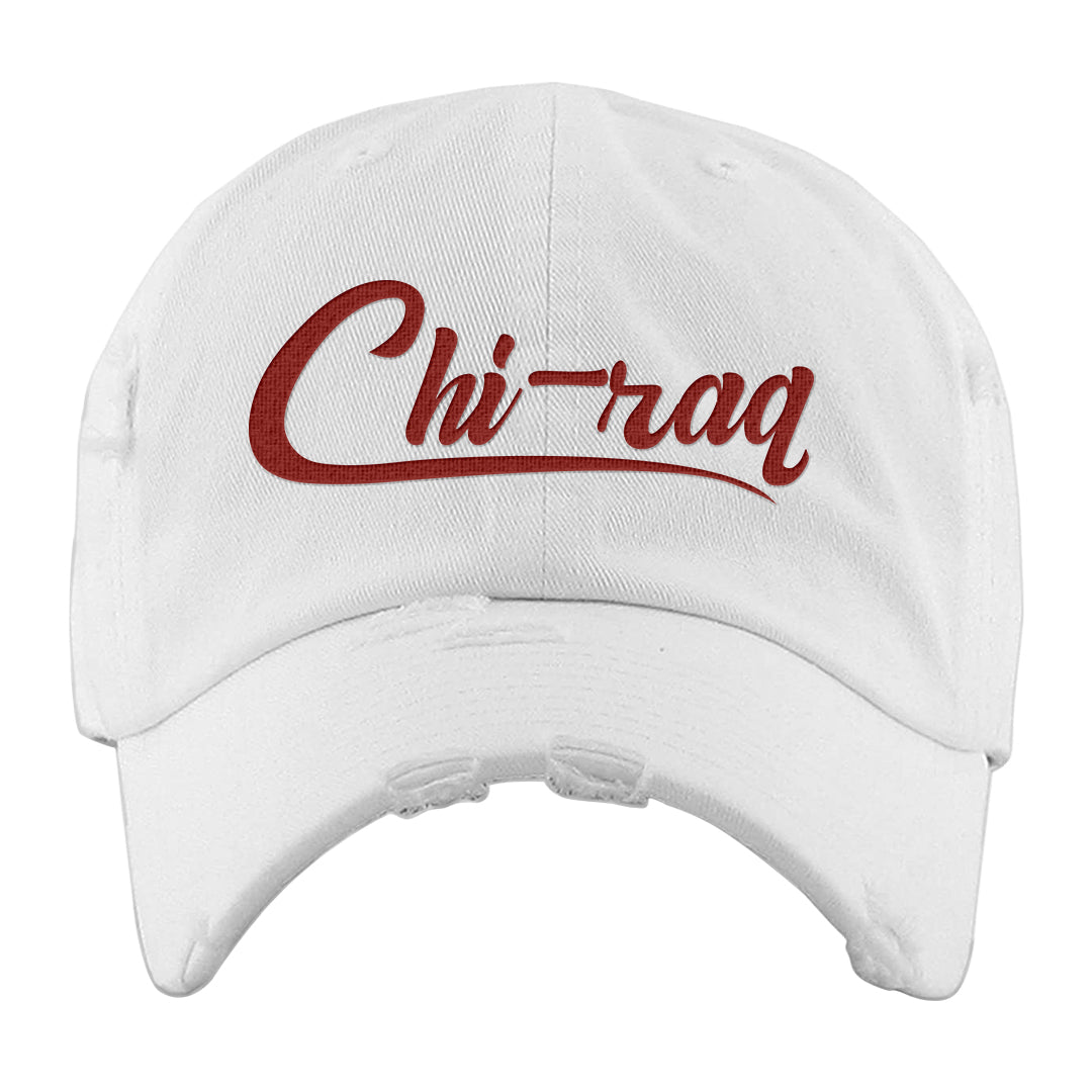 Plaid High Dunks Distressed Dad Hat | Chiraq, White