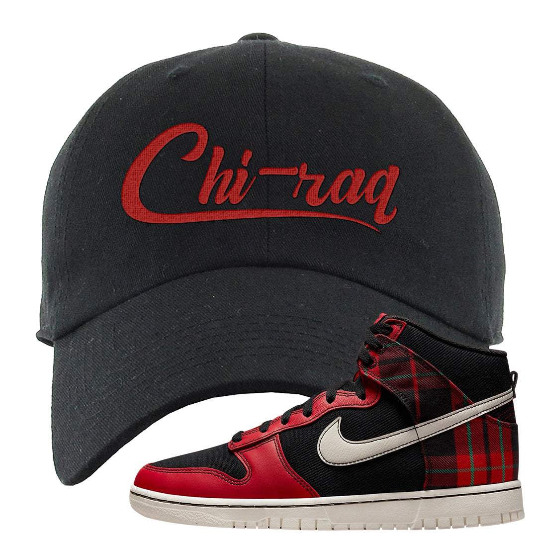 Plaid High Dunks Dad Hat | Chiraq, Black