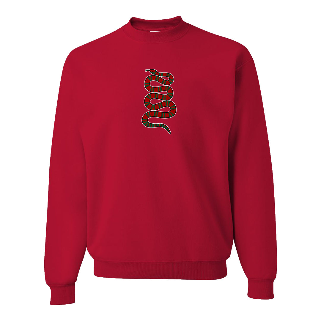 Plaid High Dunks Crewneck Sweatshirt | Coiled Snake, Red