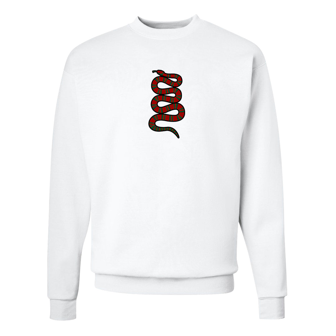 Plaid High Dunks Crewneck Sweatshirt | Coiled Snake, White
